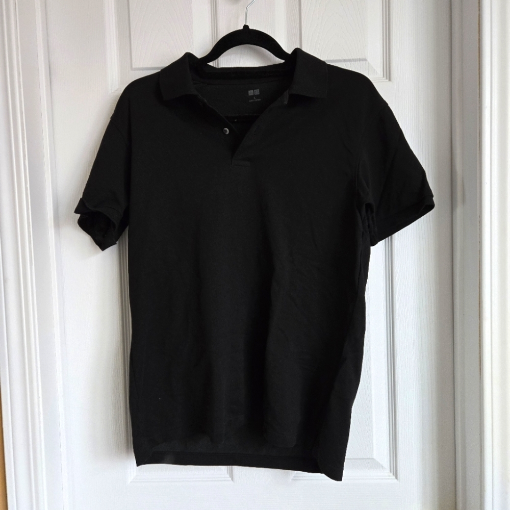 Uniqlo Japan Black Polo in size L